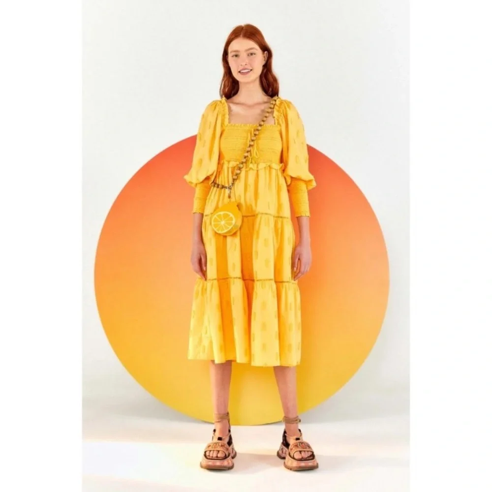 Farm rio 3D pineapple midi dress XS - Picture 3 of 5